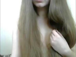Super longo cabeludo hairplay striptease e brushing